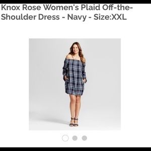 NWT Plaid Off-the-Shoulder Dress from Knox Rose
